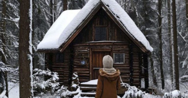 Бродяжка в метель забралась в брошенный дом заночевать. А утром увидела на пороге что-то странное