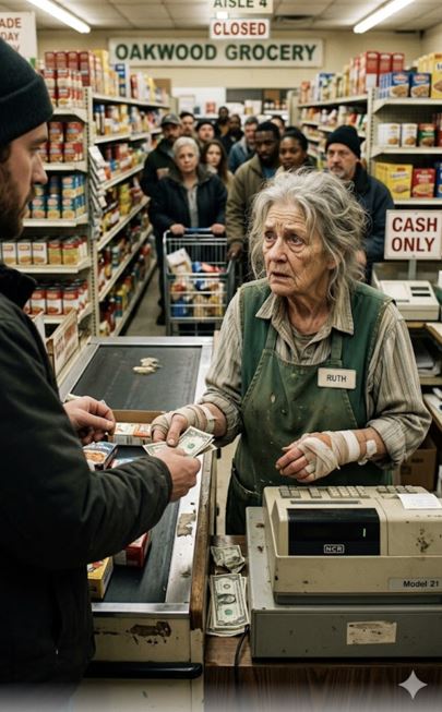 Женщина, упаковавшая мои продукты, была семидесяти двух лет, на ней были компрессионные перчатки за пять долларов под жилетом магазина, и она прошептала: «Пожалуйста, пусть у меня снова всё сойдётся», прежде чем открыть кассу.