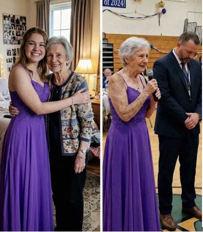 Я надела выпускное платье моей покойной внучки на её выпускной – Но то, что она спрятала внутри, заставило меня взять микрофон