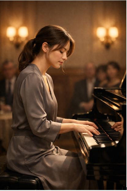 «Ты уборщица, а не пианистка!» — злые смешки раздались у нее за спиной. Но как только она села за рояль и коснулась клавиш, в комнате наступила тишина.